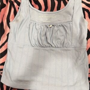 Aeropostale Sky Blue Gathered Tank